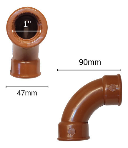 Curva 1 A 90 H H - Roscado Ppn Polipropileno 1