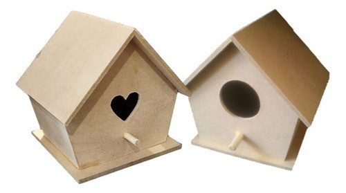 Casitas Para Pajaros 10 X 10cm En Fibrofacil - Combo X 20 0