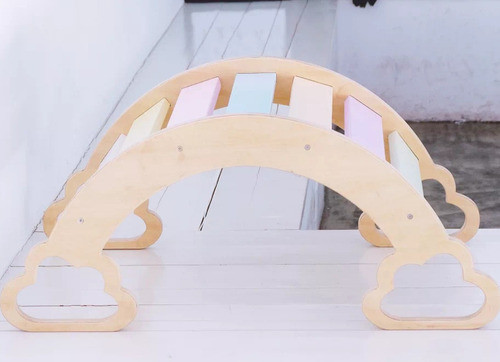 Trepador Balancín Estilo Montessori Madera Pintura Apta Niño 1