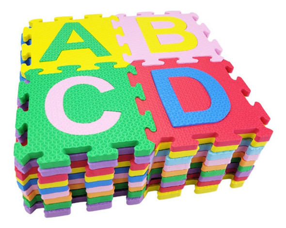 Tapete Eva 36 Peças Tatame Quebra Cabeça Infantil 7x7cm 8mm 1