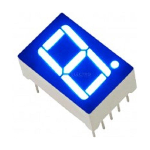 2x Display 1 Dígito 7 Segmentos Azul Anodo Comum 0,56 0