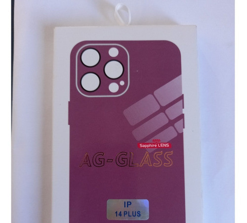 Capa Case Vidro Temp. Proteção Lentes iPhone 14 Plus Roxo 0