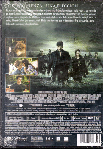La Saga Crepúsculo Eclipse - Dvd Nuevo Orig. Cerrado - Mcbmi 1