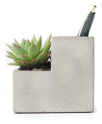 Jardinera De Escritorio De Hormigón Kikkerland, Pequeña (pl0 1
