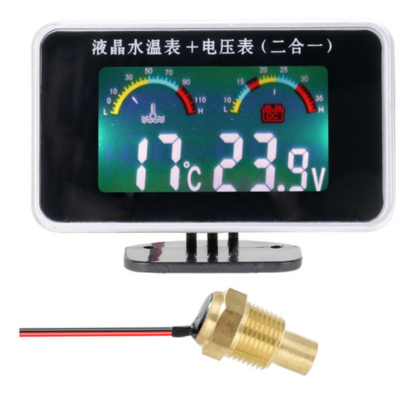 Carro Lcd Digital Display Medidor De Temperatura Da Água Te 0