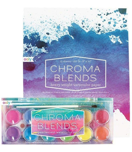 12 Acuarelas Mezclables 12 Colores + Pincel  Ooly Happy P... 1