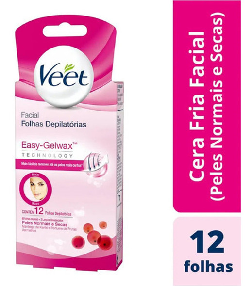 Veet Cera Depilatória Facial Peles Normais C/ 12 - Envio 24h 0 Veet Cera Depilatória Facial Peles Normais C/ 12 - Envio 24h 0
