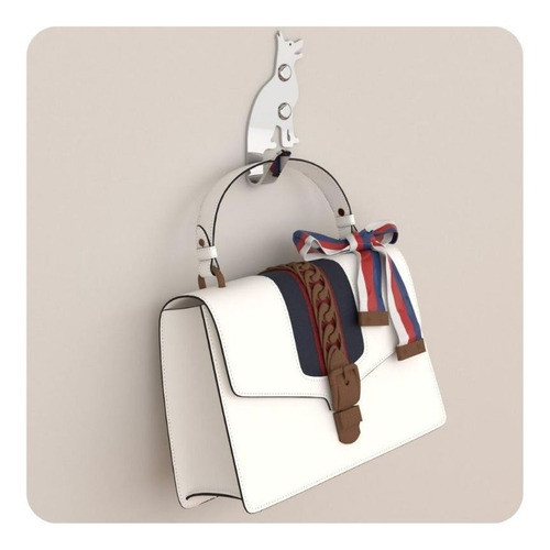 Kit 5 Ganchos Decorativo De Parede Pendurador De Bolsa C.c 1