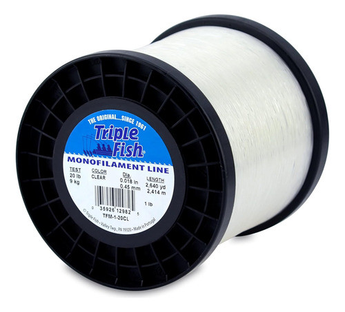 Triple Fish Línea Pesca Monofilamento 20lb 2640yd 0