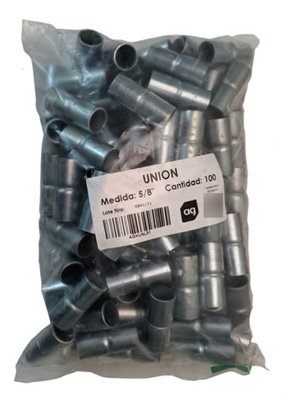 Union Caño Chapa 5/8 Pulgada 100 Unidades 0
