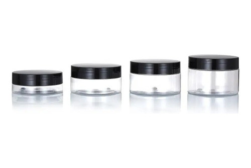 Pote 50ml En Pet Con Tapa Negra X 5 Unidades 0