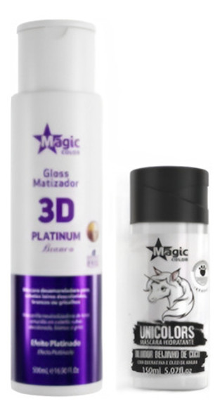 Matizador Magic 3d 500ml Blonde + Máscara Hidratante 0