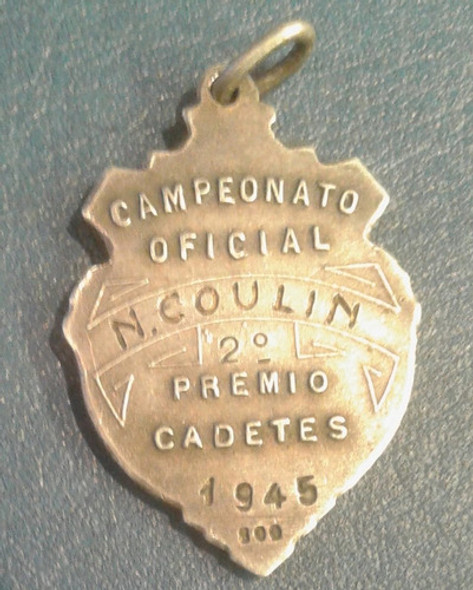 Medalla Plata Esmalte Asociacion Basket Ball Basquet 1945 1