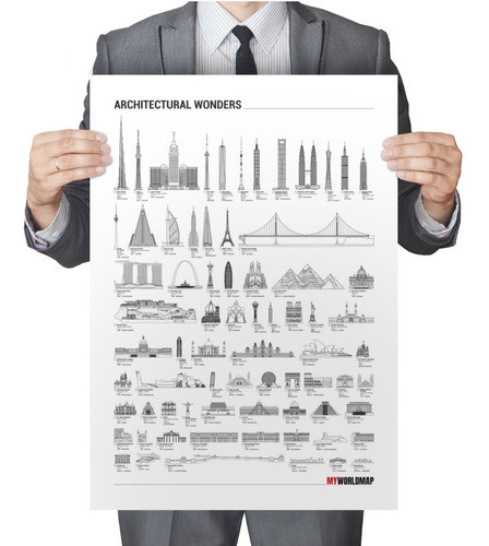 Pôster Maravilhas Da Arquitetura - Branco - A2 60x42 1
