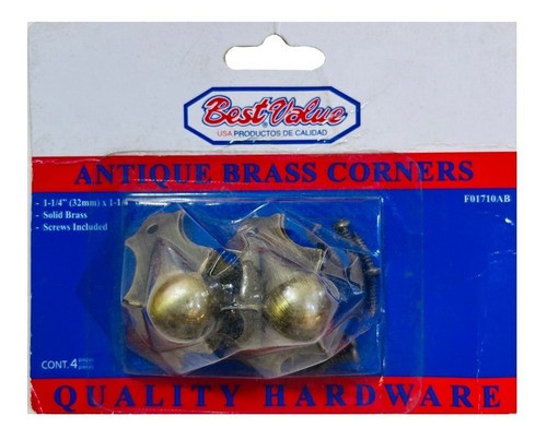 Herraje Esquineros De Metal Bronceados Best Value 0