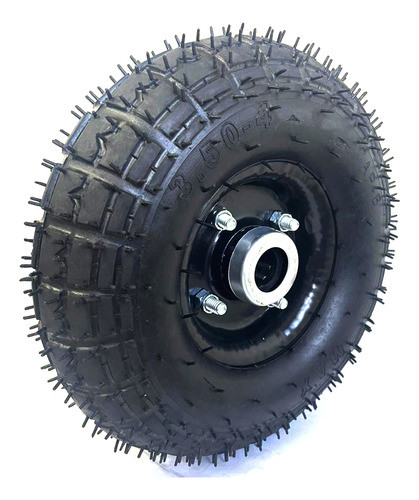 Pneu 3.50-4 Completo Com Roda E Câmara De Ar Rolete 7/8 Max 0