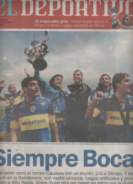 Diario Clarin El Deportivo - Boca Campeon Clausura  Año 2006 0 Diario Clarin El Deportivo - Boca Campeon Clausura  Año 2006 0