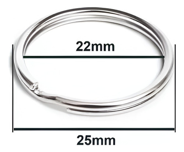 500 Aros Metal Argolla 25mm Para Llaveros De Cinta Artesania 1