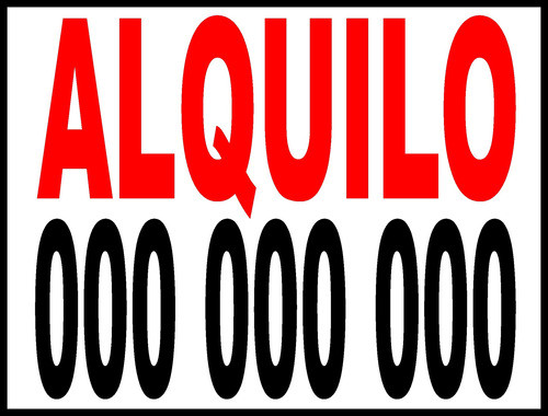 Vendo- Alquilo Cartel En Cartonplast 3mm 66x100 Cm  + Vinilo 1