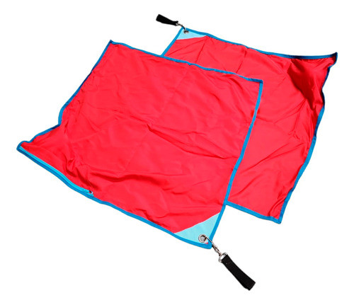 Banderas Poi Malabares X2 Unids - Rojo Y Turquesa 0