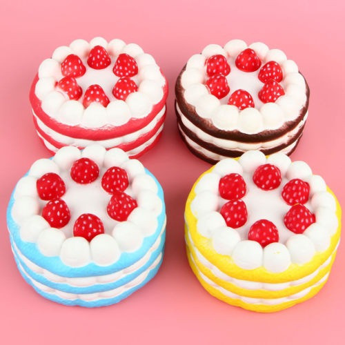 Niños Lindo Pastel 10cm Jumbo Fresa Blandita Con Aroma Super 1