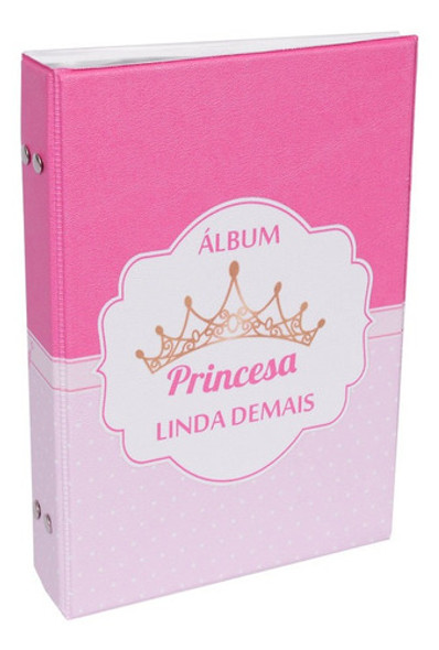 Álbum Fotográfico Foto 15x21 Princesa Linda Bebê Rosa Menina 0