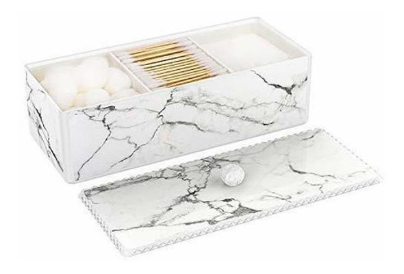 Soporte Para Hisopos De Algodón Luxspire Con Tapa, Dispensad 0