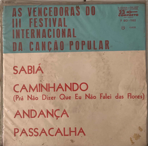 Compacto Iii Festival Internacional Da Canção Popular 0