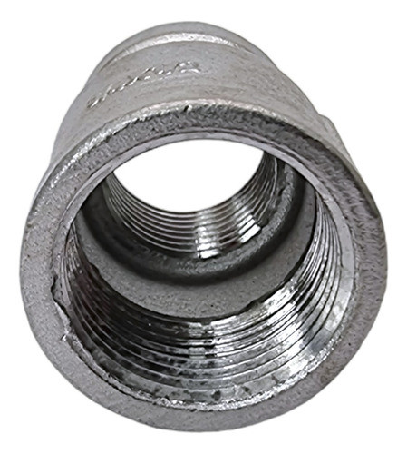 Conexão Aço Inox 304 Redução Luva 3/4 X 1/2 Rosca Fêmea Bsp 1