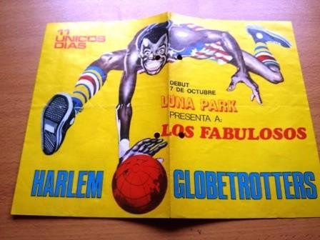 Programa  Luna Park Harlem Globetrotters  14x20cm  4 Paginas 0
