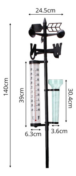 A Kit De Estação Climática Pluviômetro Termômetros 1