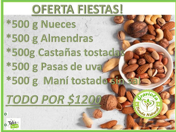 Mix Frutos Secos 2,5kg Nueces Mani Almendra Castañas Pasas 1