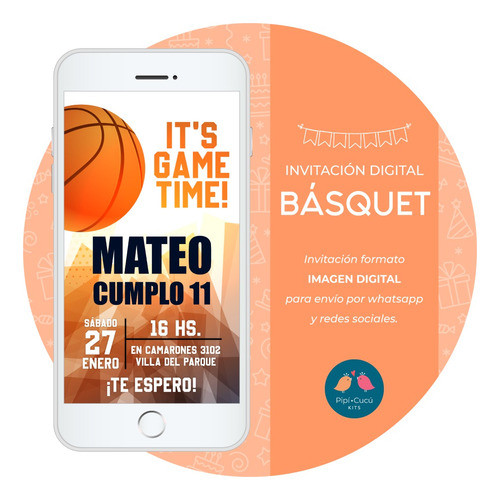 Invitación Digital Imagen - Básquet 0
