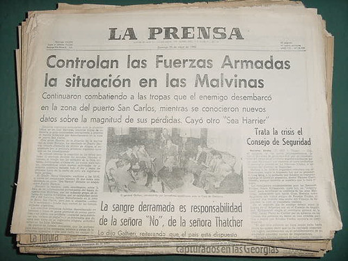 Diario Prensa Guerra Malvinas Falklands War 23/5/82 Controla 0