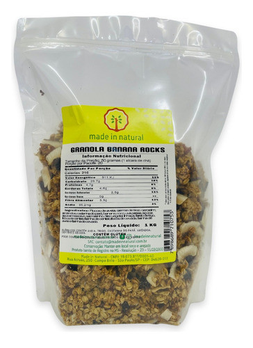 Granola Artesanal De Banana - 1kg - Made In Natural 1