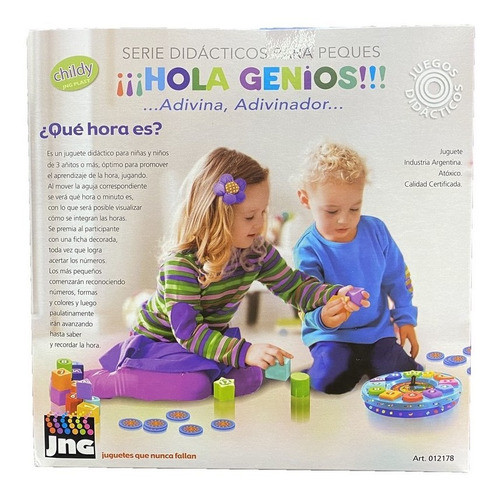 Juego Didactico Hola Genios Que Hora Es Art 12178 Loonytoys 0