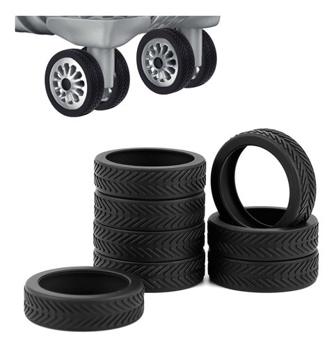 Nqeuepn 8 Piezas Fundas Para Ruedas De Equipaje, Protector Y 0