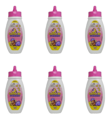 Kit C/06 Turma Do Soninho Rosa Talco 200g 0