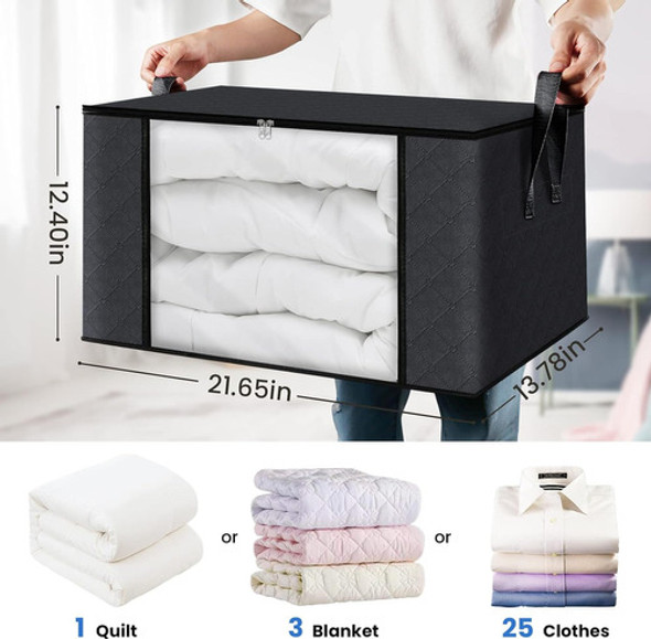 Cajas Organizadoras Plegables Pack X 6 Unidades Negro 1