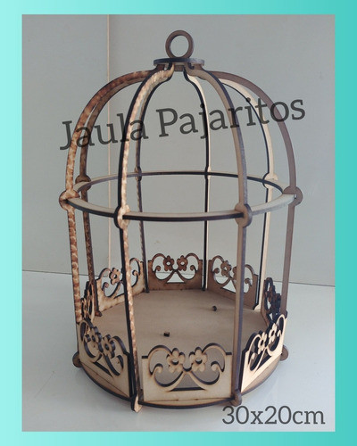 Jaulita De Pajaritos 3d. 30x20cm. Fibrofacil X 5 U. 0