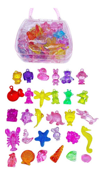 (h3a) Gemas Pedras Preciosas De Plástico Grãos De Gelo Color 0
