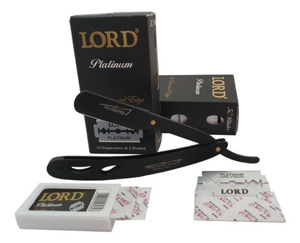 Navalhete  Navalha Profissional +  50 Lâminas - Kit Barbeiro 0 Navalhete  Navalha Profissional +  50 Lâminas - Kit Barbeiro 0