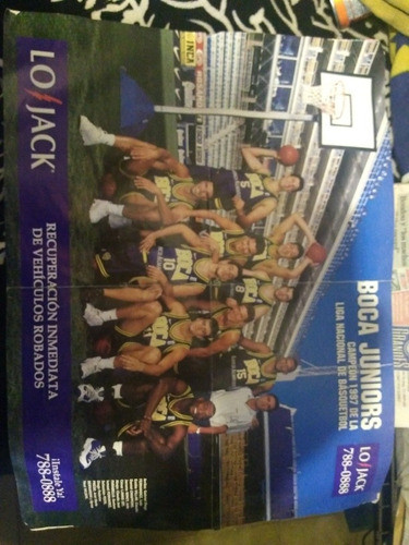 Poster Boca Campeón Liga Nacional Básquet 1997 1