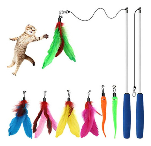 Juguetes Para Gatos, Varita Interactiva Para 0