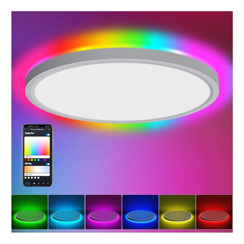 Smart Led Ceiling Light Fixture, Compatible With Alexa Goog. 0