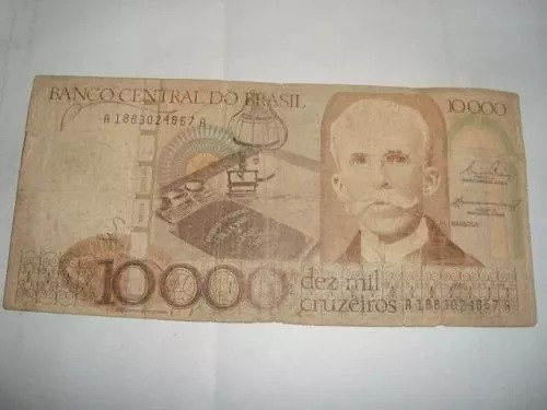 Billete De Brasil De 10000 Cruzeiros Numero 13883024867 0