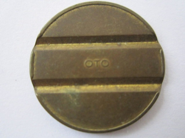 Ficha Antiga De Metal Oto 0