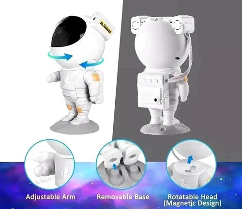Proyector Astronauta Con Control Remoto Nebulosa  Estrellas 1