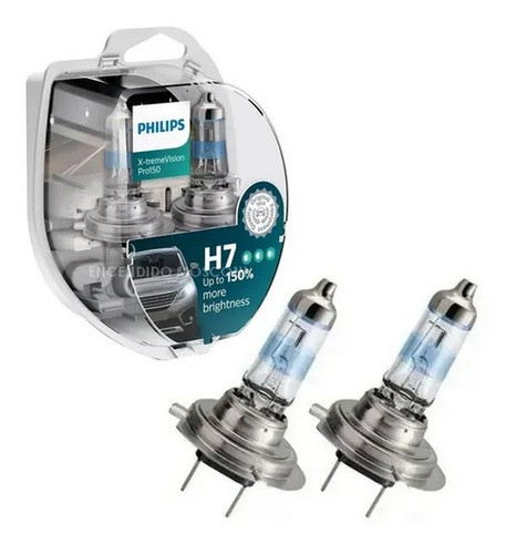 Lampara Philips H7 Xtreme Vision 130% Mas Luz Kit X 2 Lamp 1