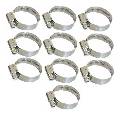Abrazadera Acero Inoxidable 10 A 16mm Fleje 9mm X10 Tornillo 0